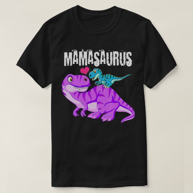 Camiseta Mamasaurus Dinossaur no Rex Dia das Mães para Pres (Frente do Design)