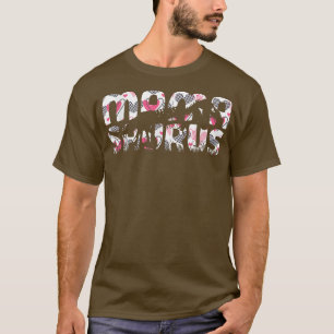 Camiseta Mamasaurus Dinossaur Skeleton ama Coração Mama Sau