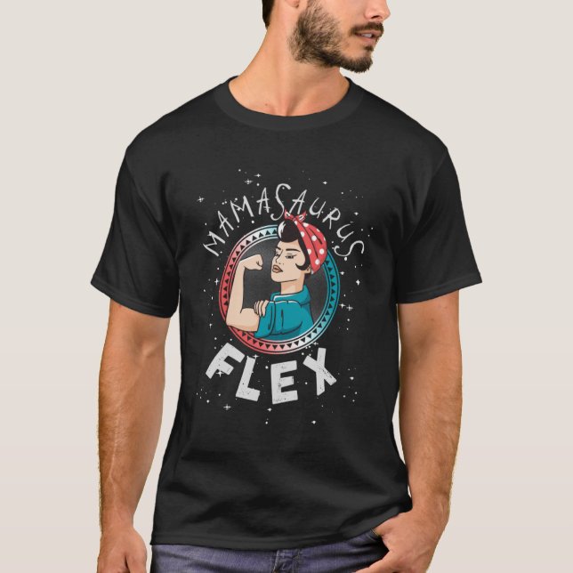 Camiseta Mamasaurus Flex Retro Forte Workout de Malhação de (Frente)