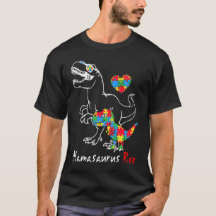 Camiseta Mamasaurus Rex Conscientização do Autismo Crianças