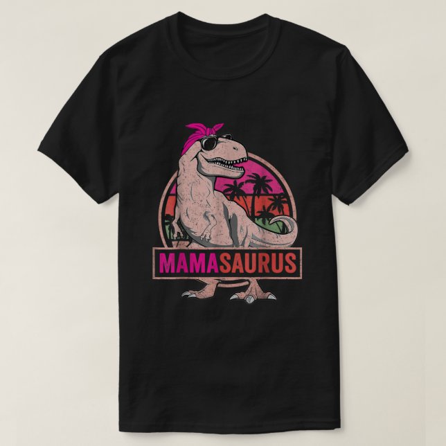 Camiseta Mamasaurus T rex Dinosaur Funny Mama Saurus Breast (Frente do Design)