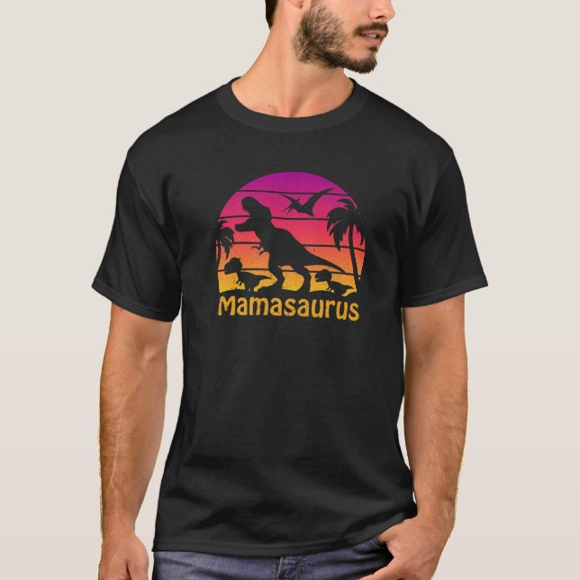 Camiseta MAMASAURUS T Rex Dinossaur Engraçado Mama Saurus M (Frente)