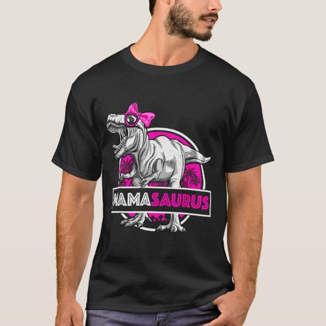 Camiseta Mamasaurus T-rex Matching Funny Mother Saurus Dino (Frente)