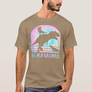 Camiseta Mamasaurus Tie Dye Sunset Funny Dinosaur Mother of