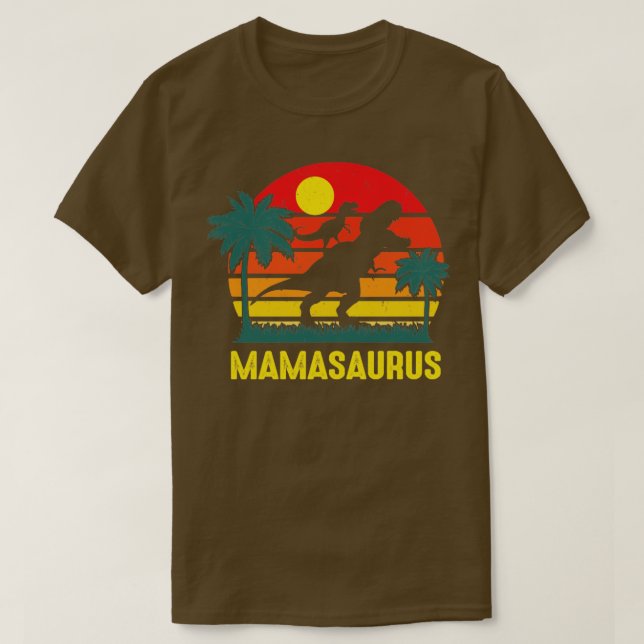 Camiseta Mamasaurus Vintage Pai Dinossauro (Frente do Design)