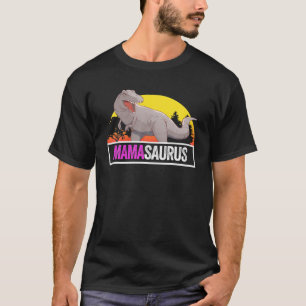 Camiseta Mamassauro Mulheres Dia Mãe Rex Dinossauro Fam