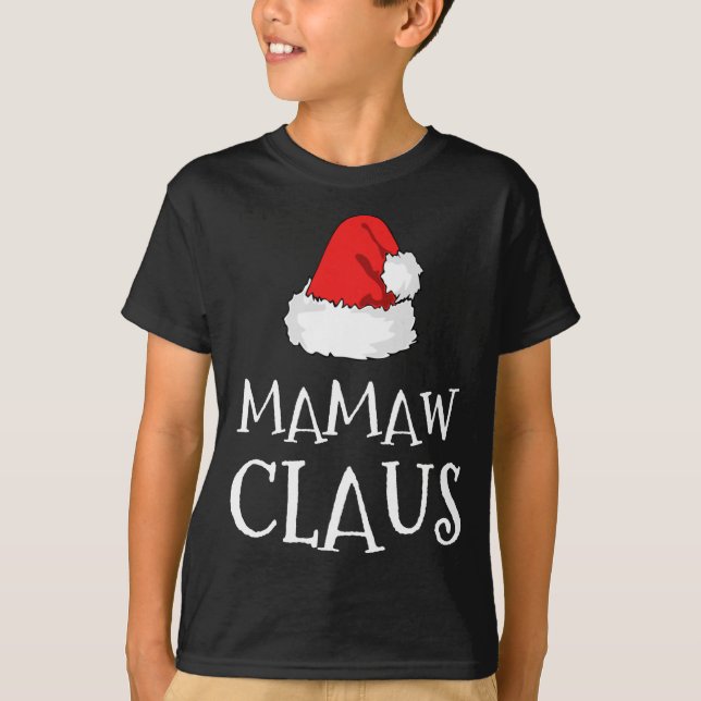 Camiseta Mamaw Claus Christmas Hat Family Group Corresponde (Frente)