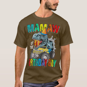 Camiseta Mamaw Do Dinossauro Do Monstro Do Aniversário