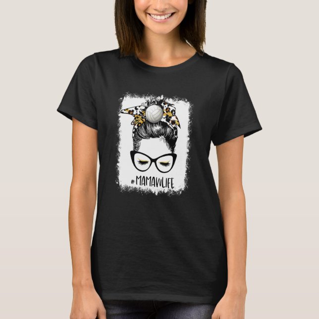Camiseta Mamaw Life Leopard Messy Bun G (Frente)