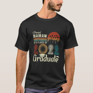 Camiseta Mamaw Orgulhoso Vintage De Uma Classe De Formando 