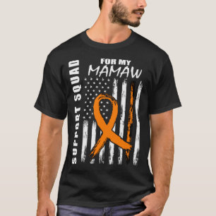 Camiseta Mamaw Support Squad Leukemia Sensibilização Americ
