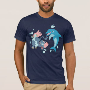 Camiseta Mamíferos do mar dos desenhos animados: Seacow e