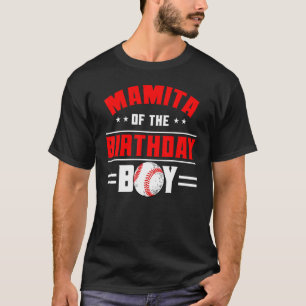 Camiseta Mamita Da Família Tema De Beisebol Birthday Boy B