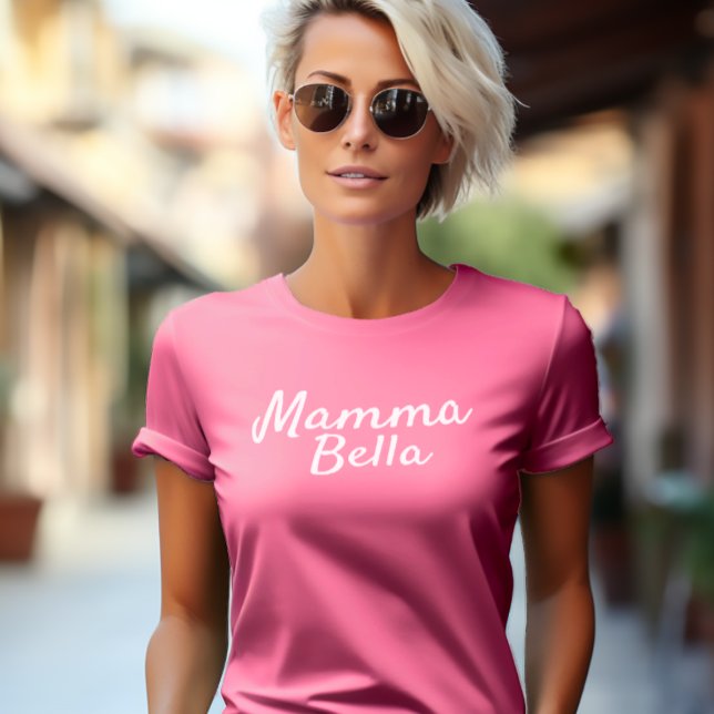 Camiseta Mamma Bella Personalizou o Presente Italiano para  (Mamma Bella (Italian for Beautiful Mom)
Tee Shirt)