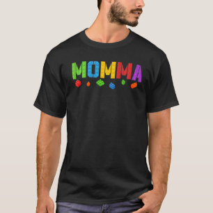 Camiseta Mamma Bloqueia O Construtor Mestre Brick Builder B