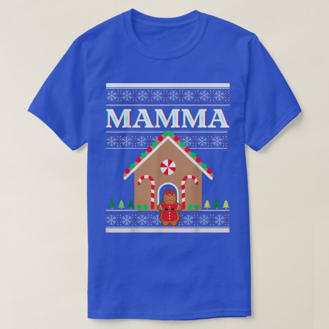 Camiseta Mamma Engraçado Natal Feio Gingerpão Xma (Frente do Design)