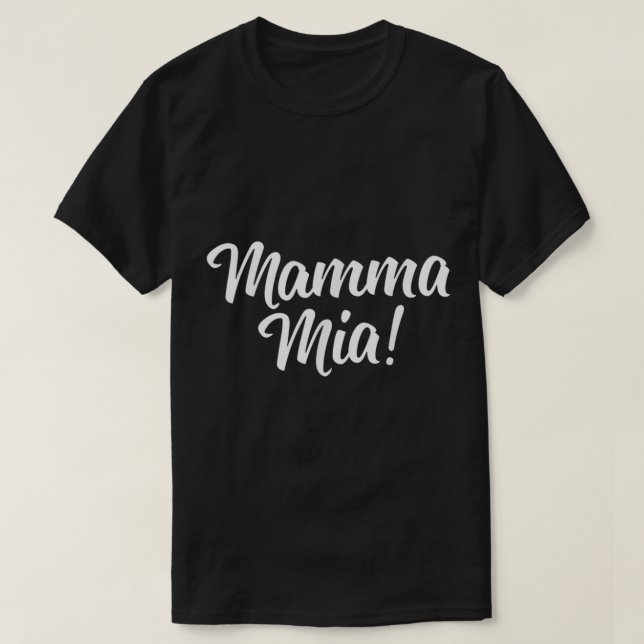 Camiseta Mamma Mia Cute Italiano (Frente do Design)