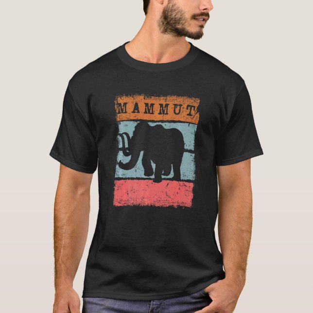 Camiseta Mammoth Big Ice Wooly Elephant Mammuthus Mastodon (Frente)