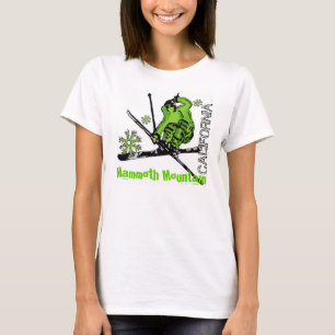 Camiseta Mammoth Mountain California damas de esqui verde t