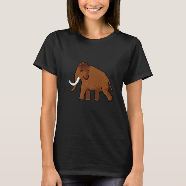 Camiseta Mammoth Wooly Elephant Big Ice Museum Mammuthus M (Frente)