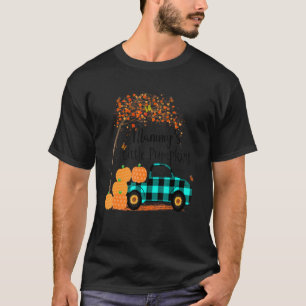Camiseta Mammy S Little Pumpkins Xadrez Verde Outono A