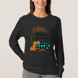 Camiseta Mammy S Little Pumpkins Xadrez Verde Outono A