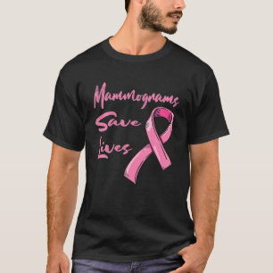 Camiseta Mamografias salvam vidas Sensibilização ao Cance