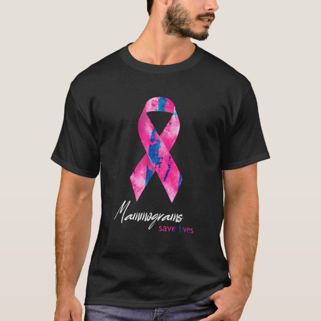 Camiseta Mamografias Salvem Vidas Presentes Para A Luta Do  (Frente)