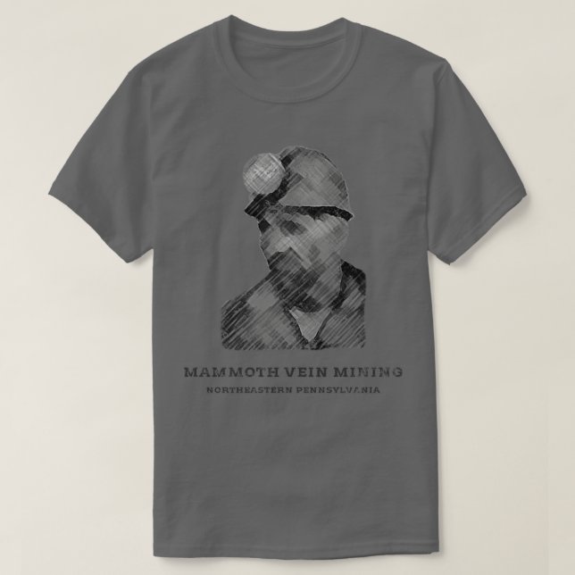 Camiseta Mamoth Vein Mining angustiada (Frente do Design)
