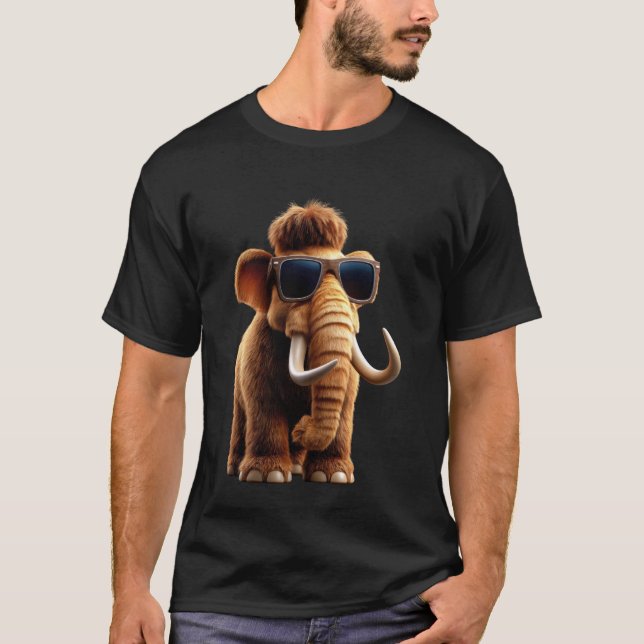 Camiseta Mamute Engraçado Mamutes Mamute Fofo (Frente)