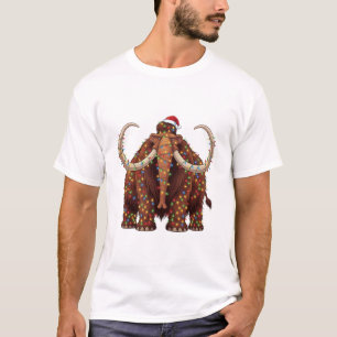 Camiseta Mamute Lanoso Envolto em Luzes de Natal