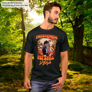 Camiseta Mamute Pré-Histórico com Estilo e Humor Retrô