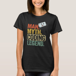 Camiseta Man Myding Coding Legend Coder Geek Pai Computador