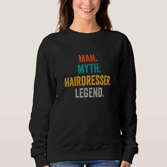 Camiseta Man Myth Hairdresser Legend   Barber Hairdresser (Frente)
