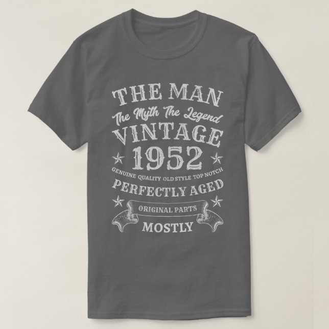 Camiseta Man Myth Legend 1952 Tee 70th Birthday 70 Years Ol (Frente do Design)