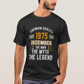 Camiseta Man Myth Legend Dezembro De 1975 48º Aniversário T