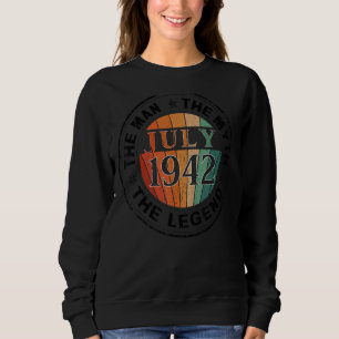 Camiseta Man Myth Legend Julho 1942 80 Aniversário 80 Anos