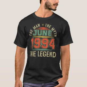 Camiseta Man Myth Legend junho 1994 28º aniversário 28 anos