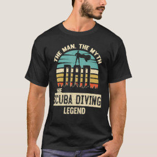 Camiseta Man Myth Legend Pai Scuba Merging