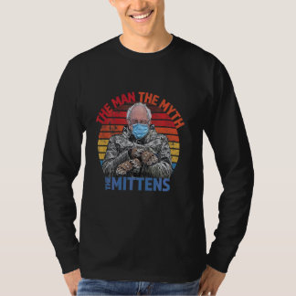 Camiseta Man Myth Mittens Inauguração Engraçada Bernie Sand
