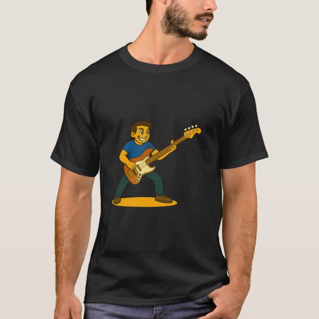 Camiseta Man playing Jazz bass (Frente)