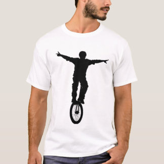 Camiseta Man Riding a Unicycle Silhouette