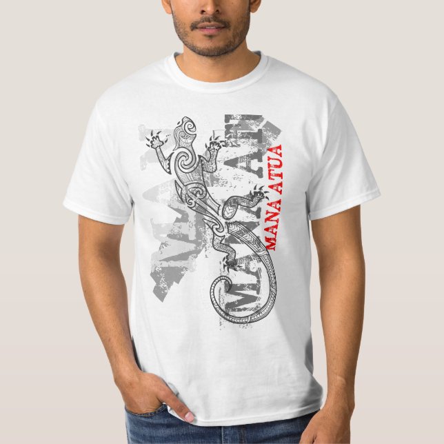 Camiseta Mana Atua - Poder dos deuses - branco (Frente)