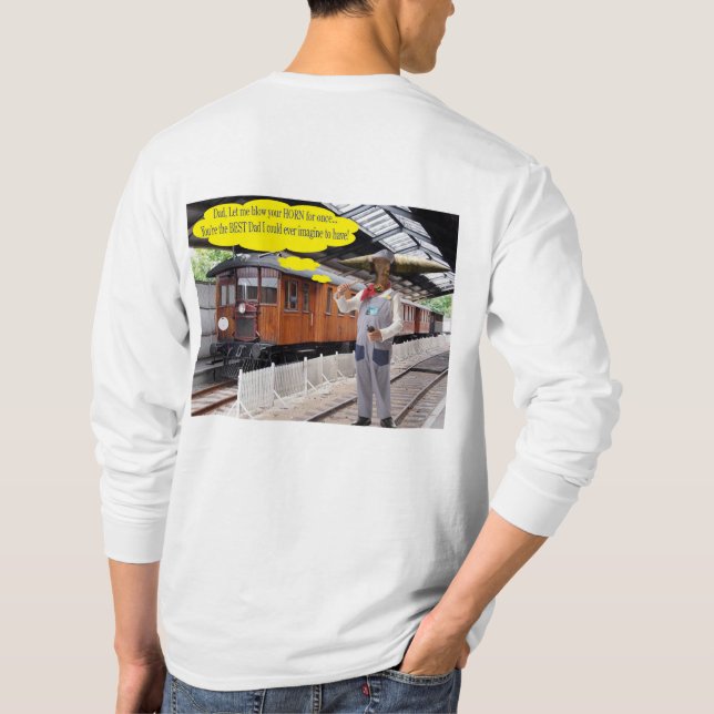 Camiseta Mana, manga o tee. Dia de os pais feliz. vaca/ (Verso)