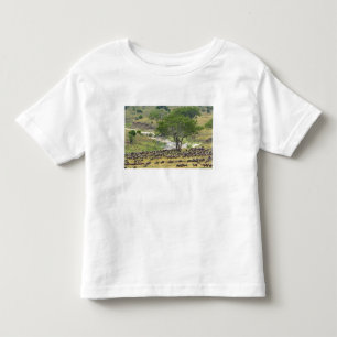 Camiseta Manada massiva de gnus durante a migração,