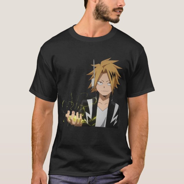Camiseta Managa anime do meme de Kaminari Denki (Frente)