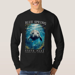 Camiseta Manatee Encontra Primavera Azul Submarino Haven Fl