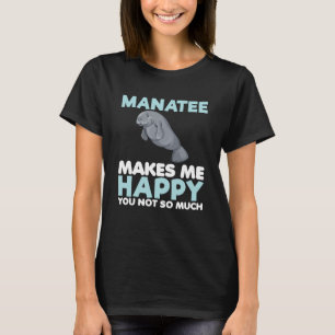 Camiseta Manatee me faz feliz garoto de animais do mar