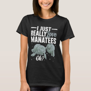 Camiseta Manatee Sea Animal Eu Amo Muito Os Manatins