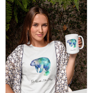 Camiseta Manatee Sussurro Oceânico, personalizado